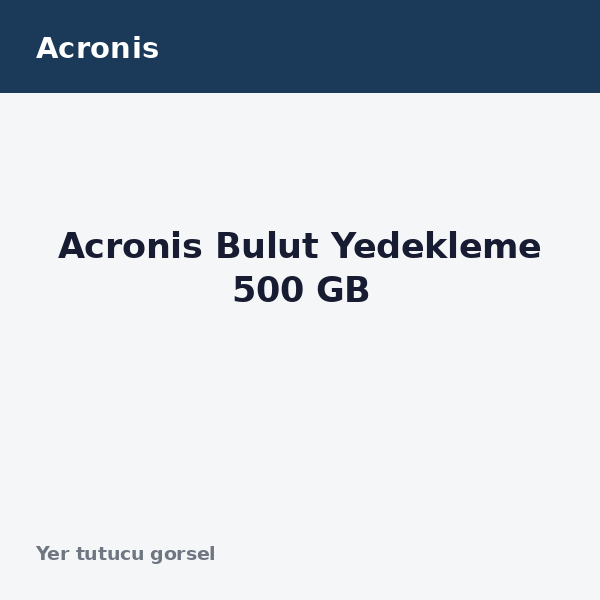 Acronis Bulut Yedekleme 500 GB