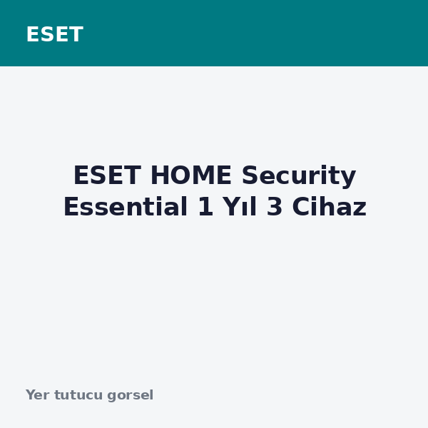 ESET HOME Security Essential 1 Yıl 3 Cihaz