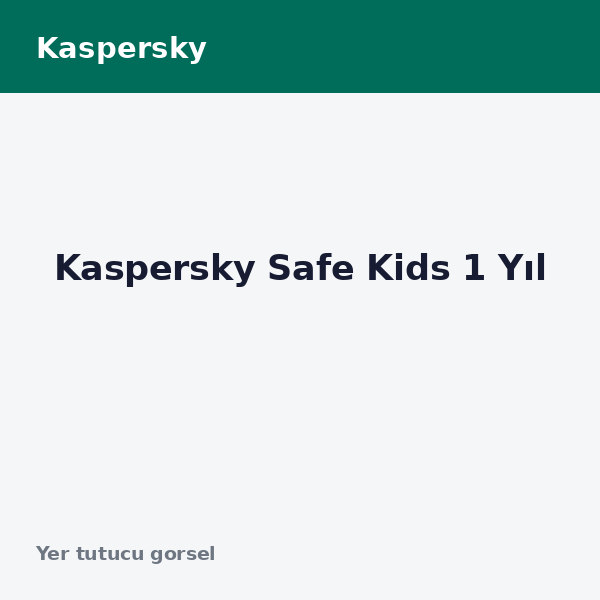 Kaspersky Safe Kids 1 Yıl