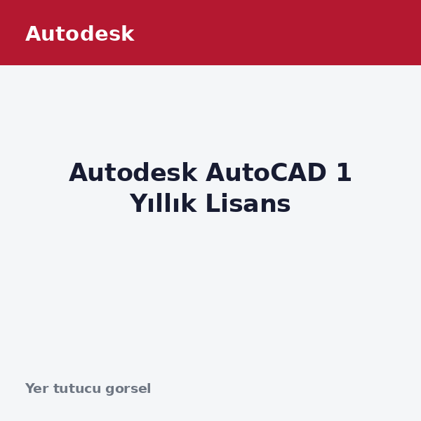 Autodesk AutoCAD 1 Yıllık Lisans