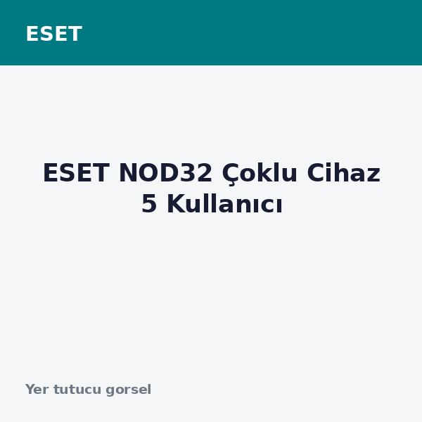 ESET NOD32 Çoklu Cihaz 5 Kullanıcı