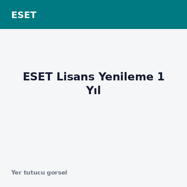 ESET Lisans Yenileme 1 Yıl