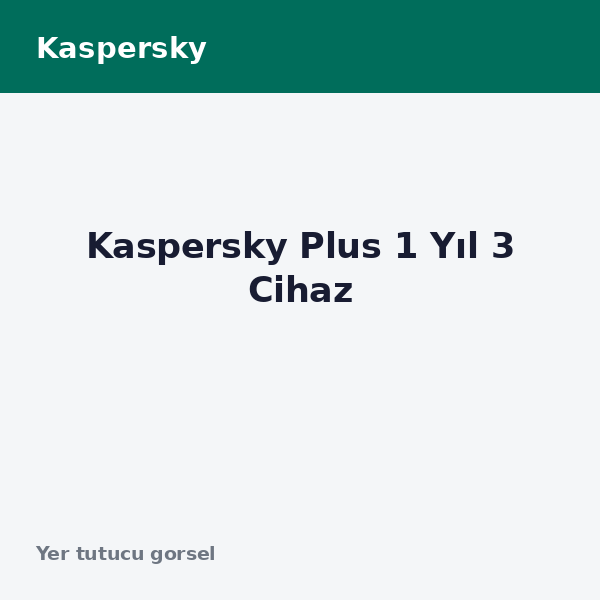 Kaspersky Plus 1 Yıl 3 Cihaz