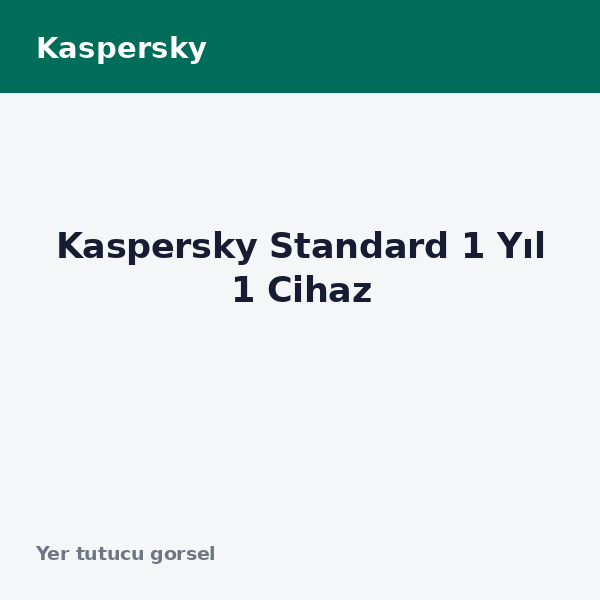 Kaspersky Standard 1 Yıl 1 Cihaz